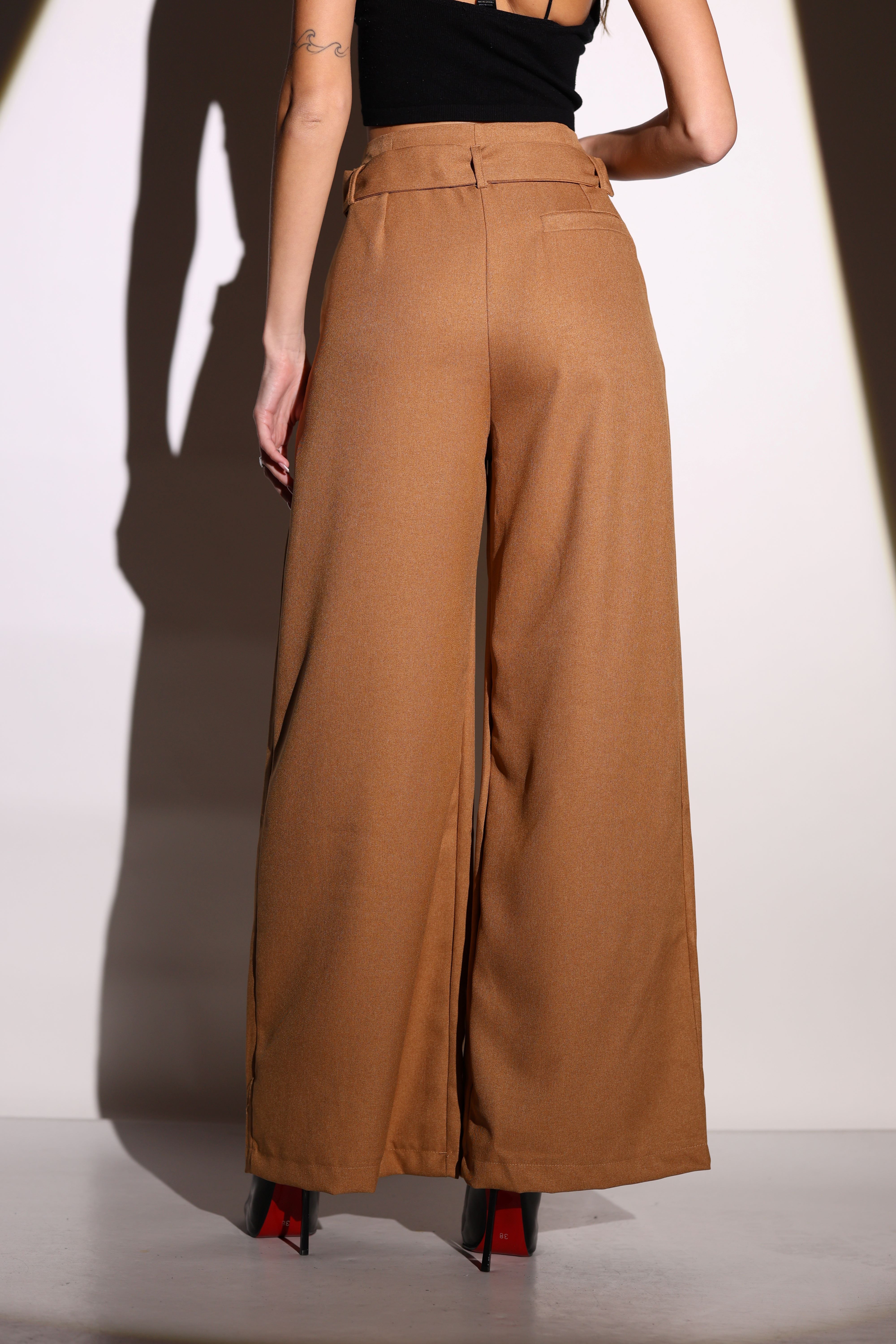 Palazzo Pants Beige