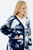 Patterned Navy Blue Cardigan