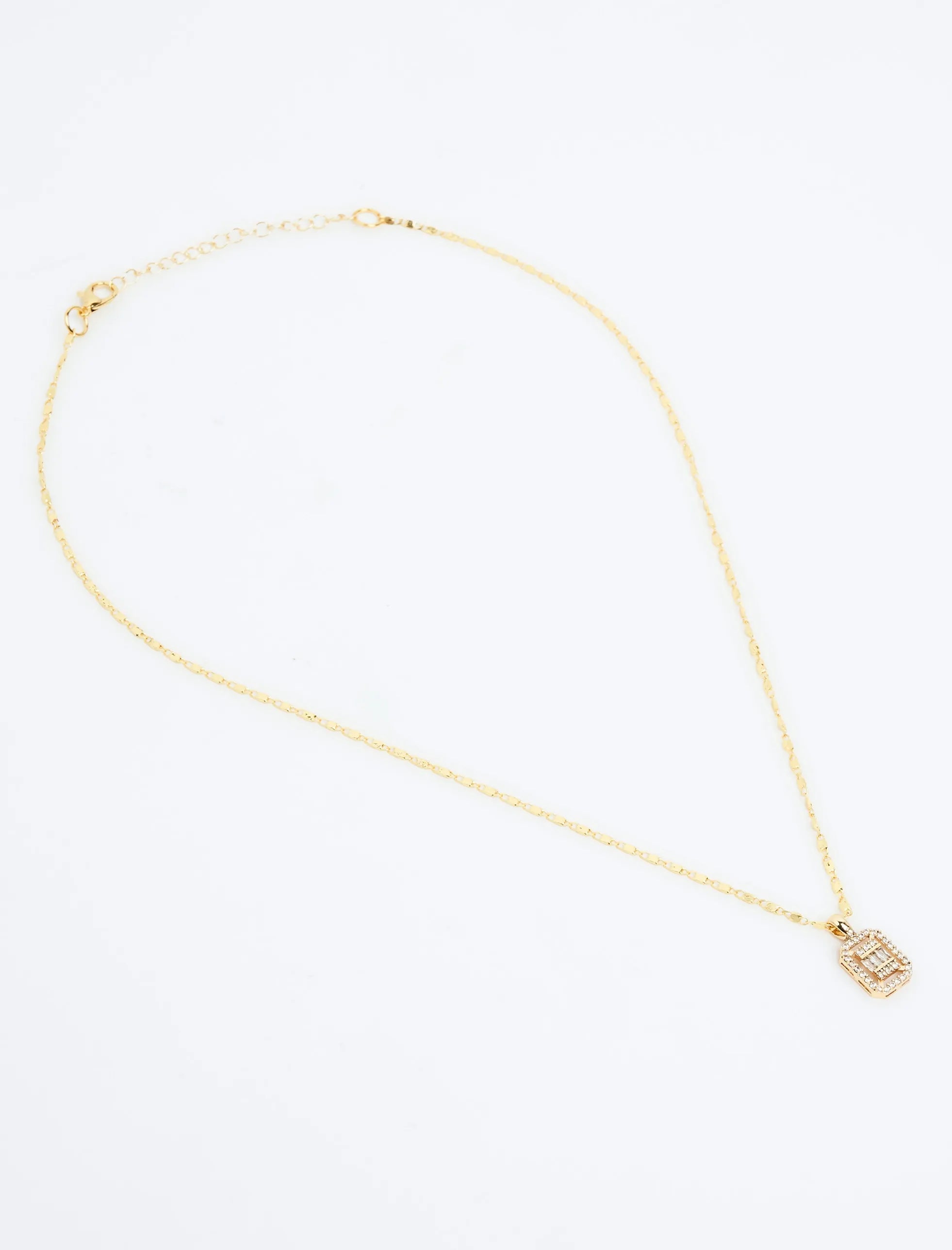 Yellow Zircon Stone Figured Necklace