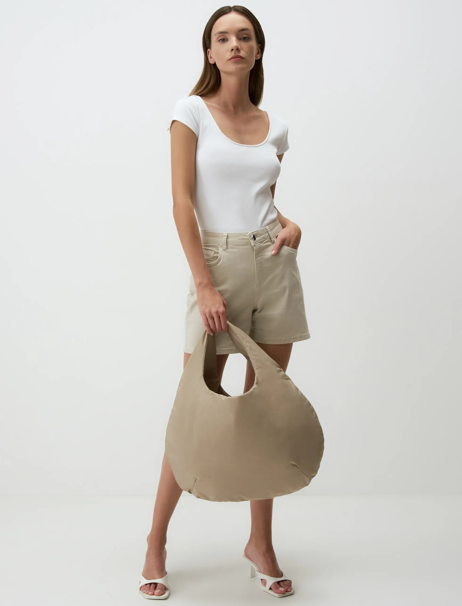 Mink Oval Handbag and Shoulder Bag