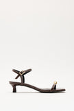 Oval Accessory Detail Bitter Brown Women's Heels