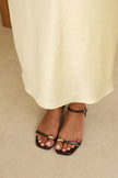 Oval Accessory Detail Bitter Brown Women's Heels