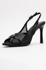 ELYSE Black Patent Leather Mesh Women's High-Heeled Evening Shoes