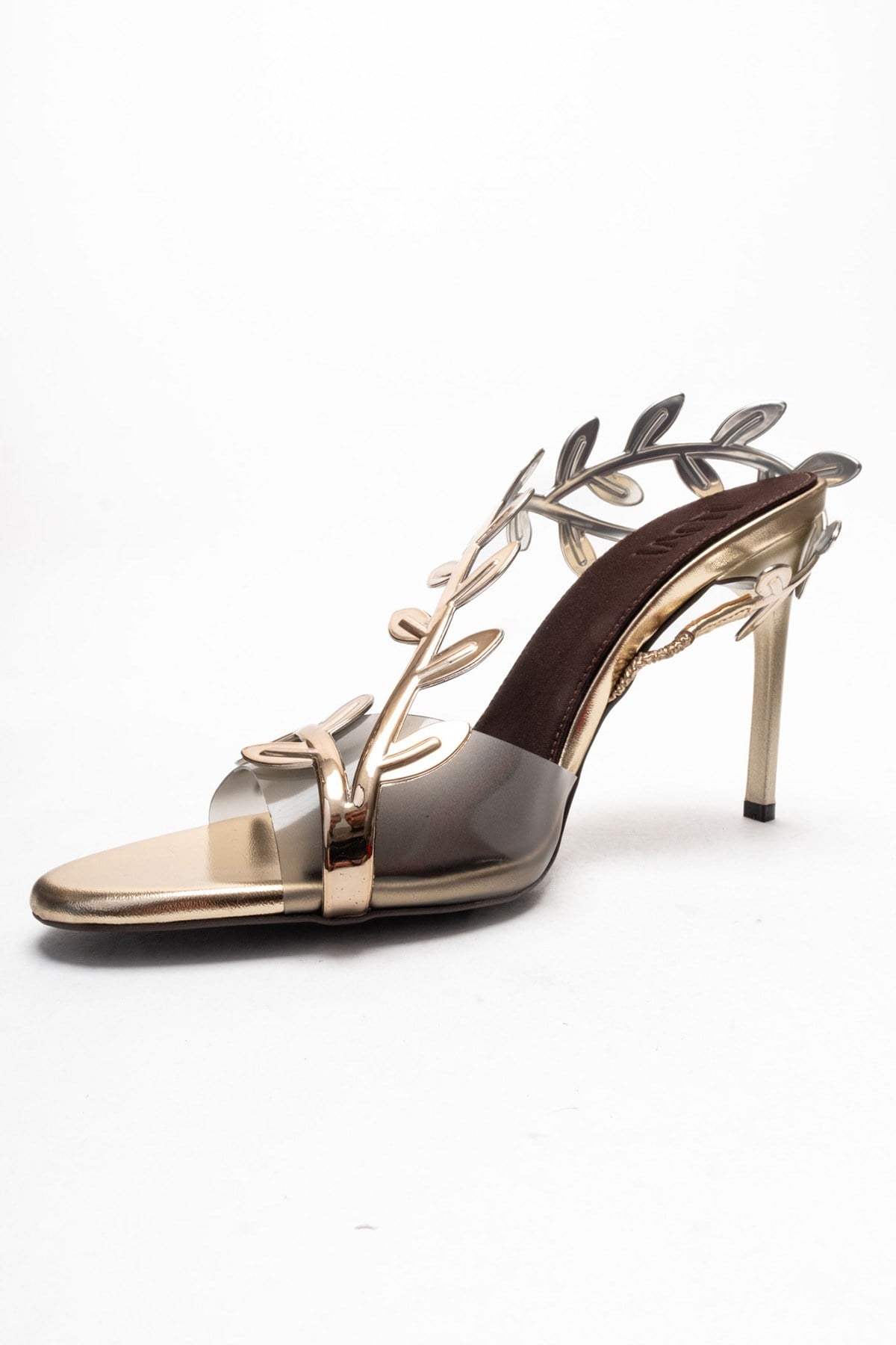 CARVELLI Gold Leaf Motif Women’s Stiletto Heels