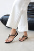 EMILIA Black Rhinestone Toe-Post Jelly Sandals