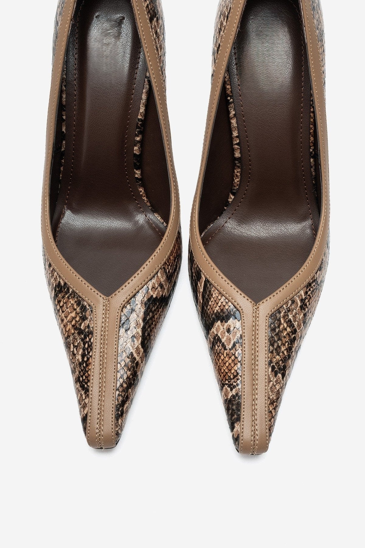 ANTHEA Mink Patterned Women's High-Heel Shoes – 9.5 cm