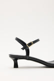 Oval Accessory Detail Black Women's Heels