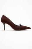 ANNIE Brown Bow Women's High-Heeled Shoes