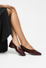 Helene – Burgundy Printed Babet Flats