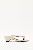 Oval Accessory Detail Toe-Post Women's Heeled Sandals
