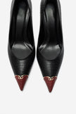 JIMENA Black & Red Printed Pointed-Toe Stiletto Heels – 8 cm