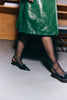 Pointed Toe Lace-Up Black Women’s Heeled Shoes