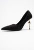 HUDSON Black Suede Women's High-Heel Shoes
