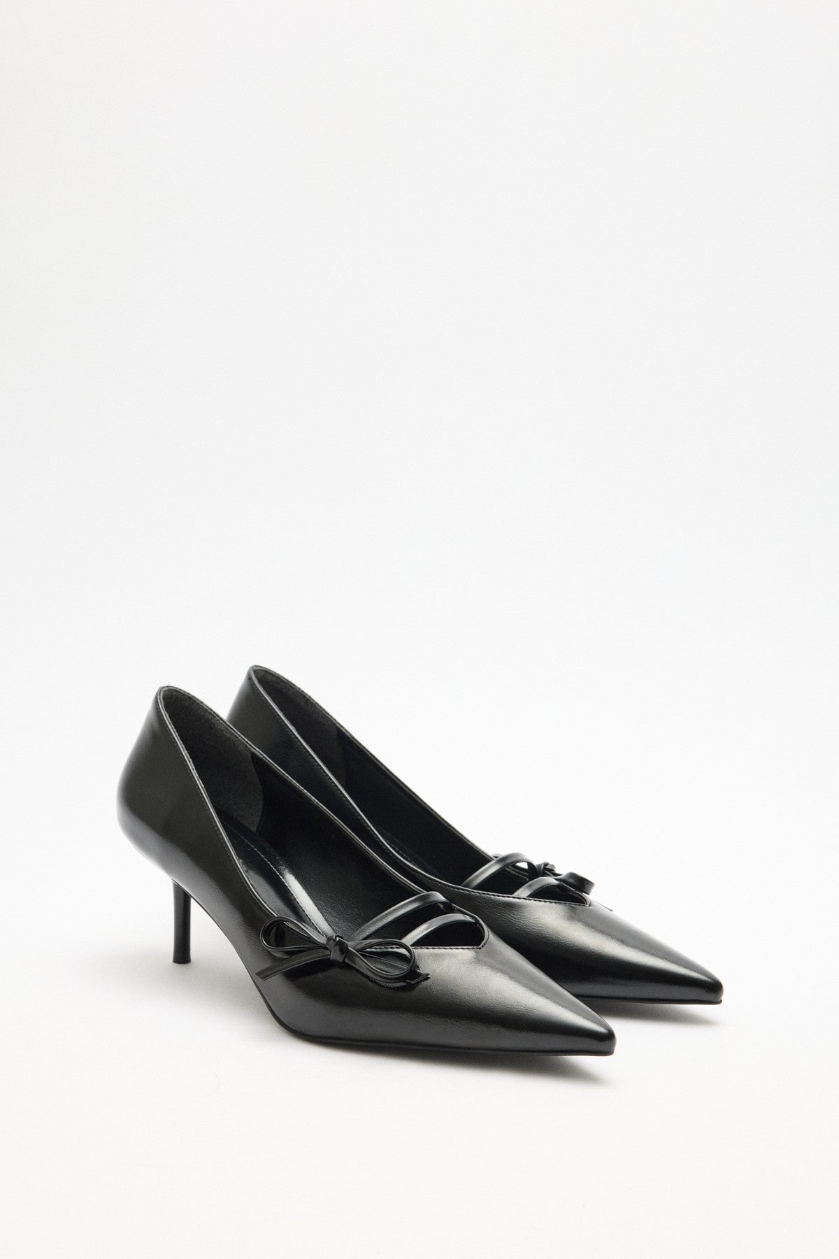 Pointed Toe Bow Detail Black Women’s Heeled Shoes | FOOTWEAR | Heels | Lebbse Pointed Toe Bow Detail Black Women’s Heeled Shoes | FOOTWEAR | Heels | Lebbse