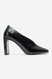 NORE Black Embossed Block Heel Shoes – 9 cm Heels