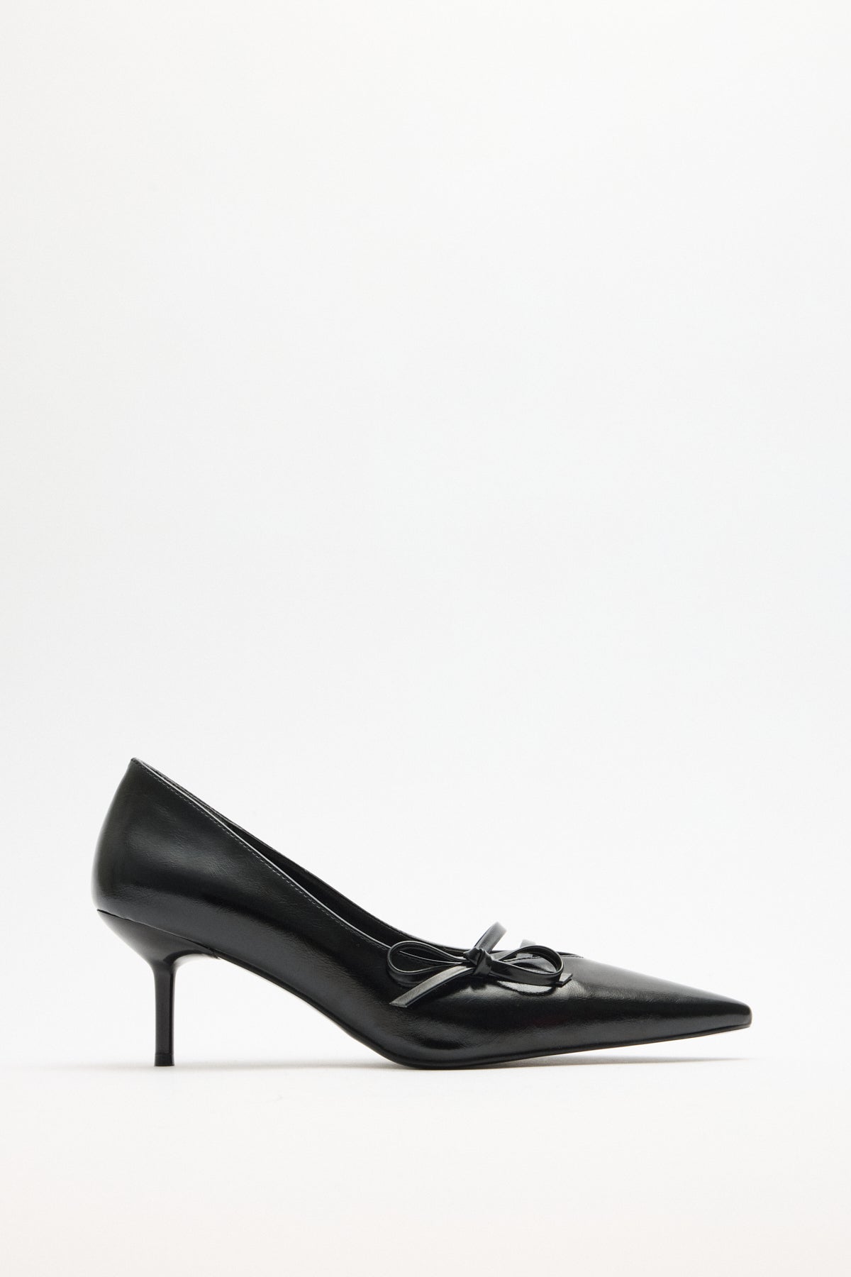 Pointed Toe Bow Detail Black Women’s Heeled Shoes | FOOTWEAR | Heels | Lebbse Pointed Toe Bow Detail Black Women’s Heeled Shoes | FOOTWEAR | Heels | Lebbse