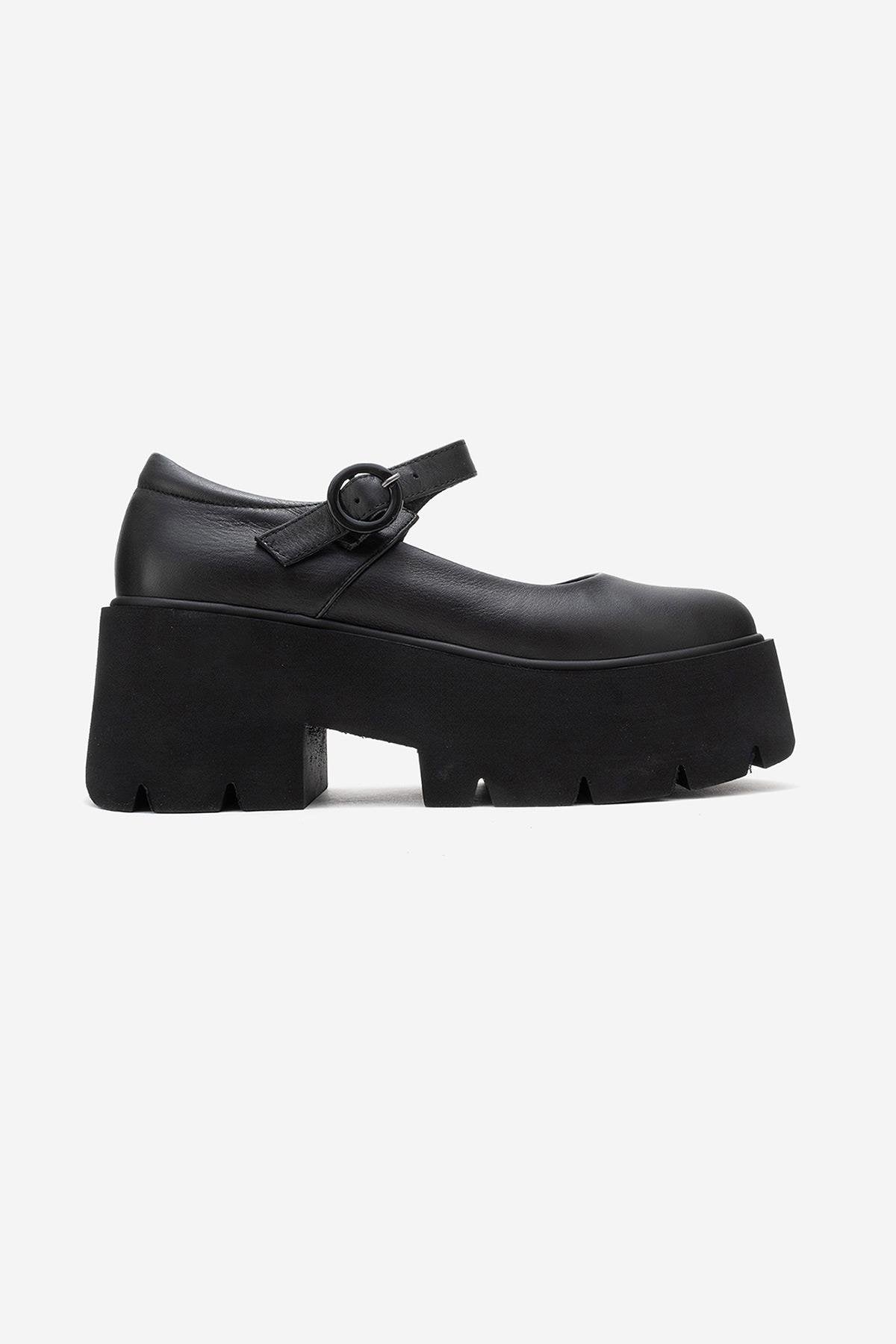 ORINA Black Genuine Leather Thick-Soled Women's Casual Shoes | FOOTWEAR | Loafers | Lebbse ORINA Black Genuine Leather Thick-Soled Women's Casual Shoes | FOOTWEAR | Loafers | Lebbse