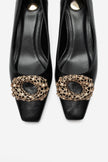 Marte – Black Buckle Detail Low-Heel Shoes