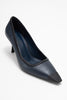 RONA Navy Blue Skin Matte Toe Women's High Heels