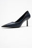 RONA Navy Blue Skin Matte Toe Women's High Heels