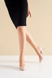 353 Women's Nude Leather High Heel Shoes