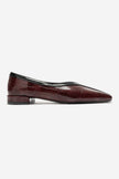 Helene – Burgundy Printed Babet Flats