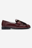 Marston – Burgundy Crinkled Patent Tassel Loafers