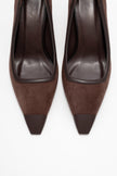 RONA Brown Suede Matte Toe Women's High Heels