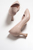 353 Women's Nude Leather High Heel Shoes