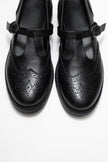 JANNEY Black Genuine Leather Women's Strappy Loafers