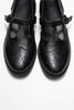 JANNEY Black Genuine Leather Women's Strappy Loafers