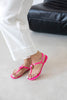 EMILIA Fuchsia Rhinestone Toe-Post Jelly Sandals