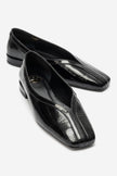 Helene – Black Printed Babet Flats