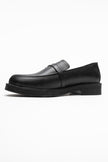 GALEA Black Leather Buckled Genuine Leather Women's Loafers