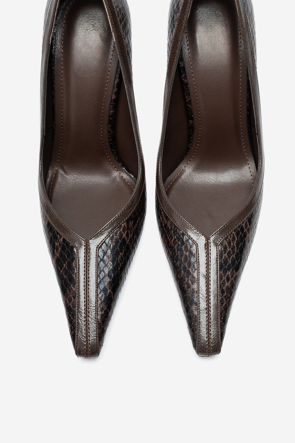 ANTHEA Brown Patterned Stiletto Heels