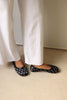 Black Polka Dot Knot-Detail Toe-Post Women's Flats
