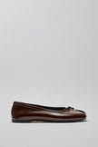 Bitter Brown Knot-Detail Toe-Post Women's Flats