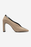 NORE Beige Suede Block Heel Shoes – 9 cm Heels