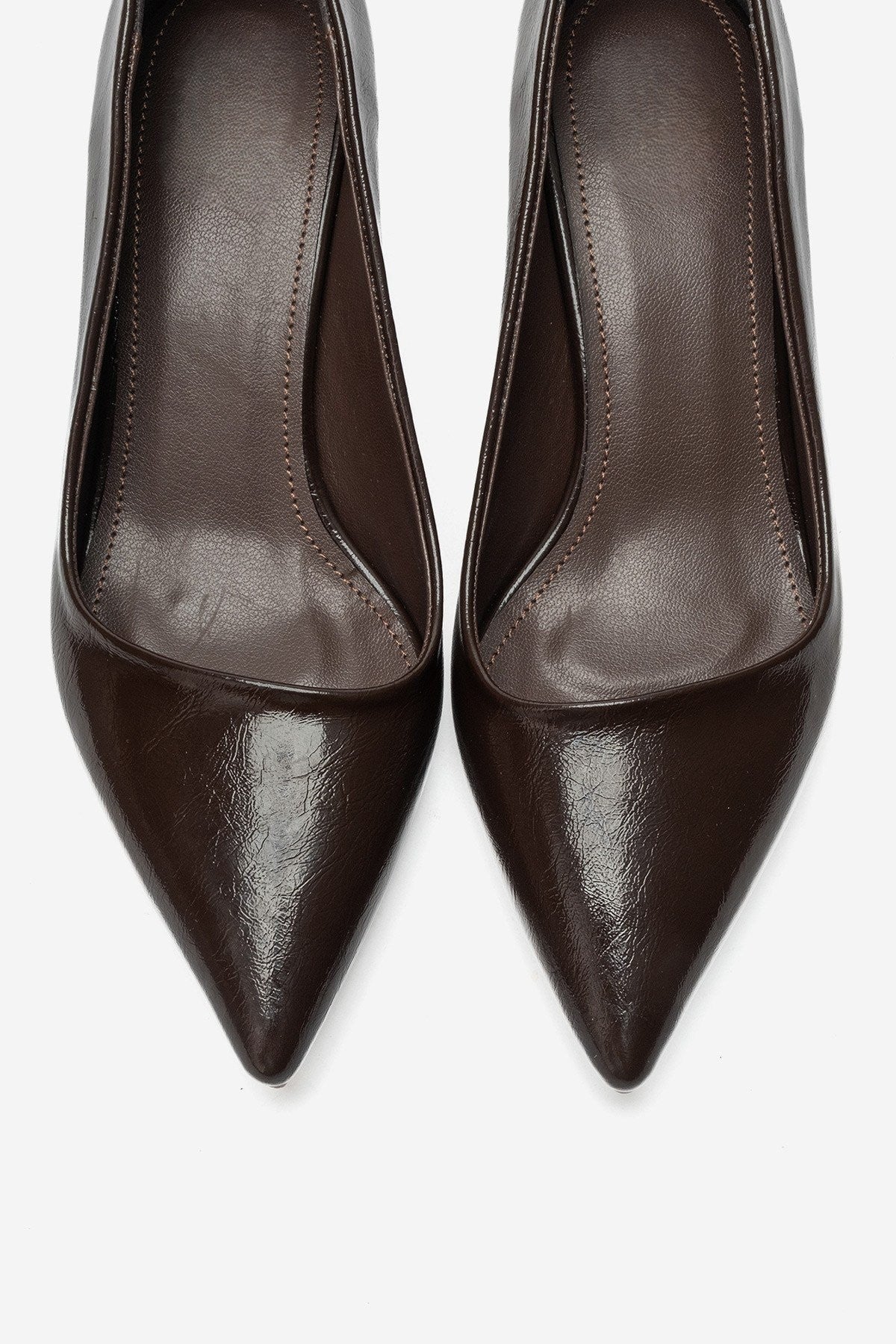 LAWTON Brown Pointed-Toe Stiletto Heels