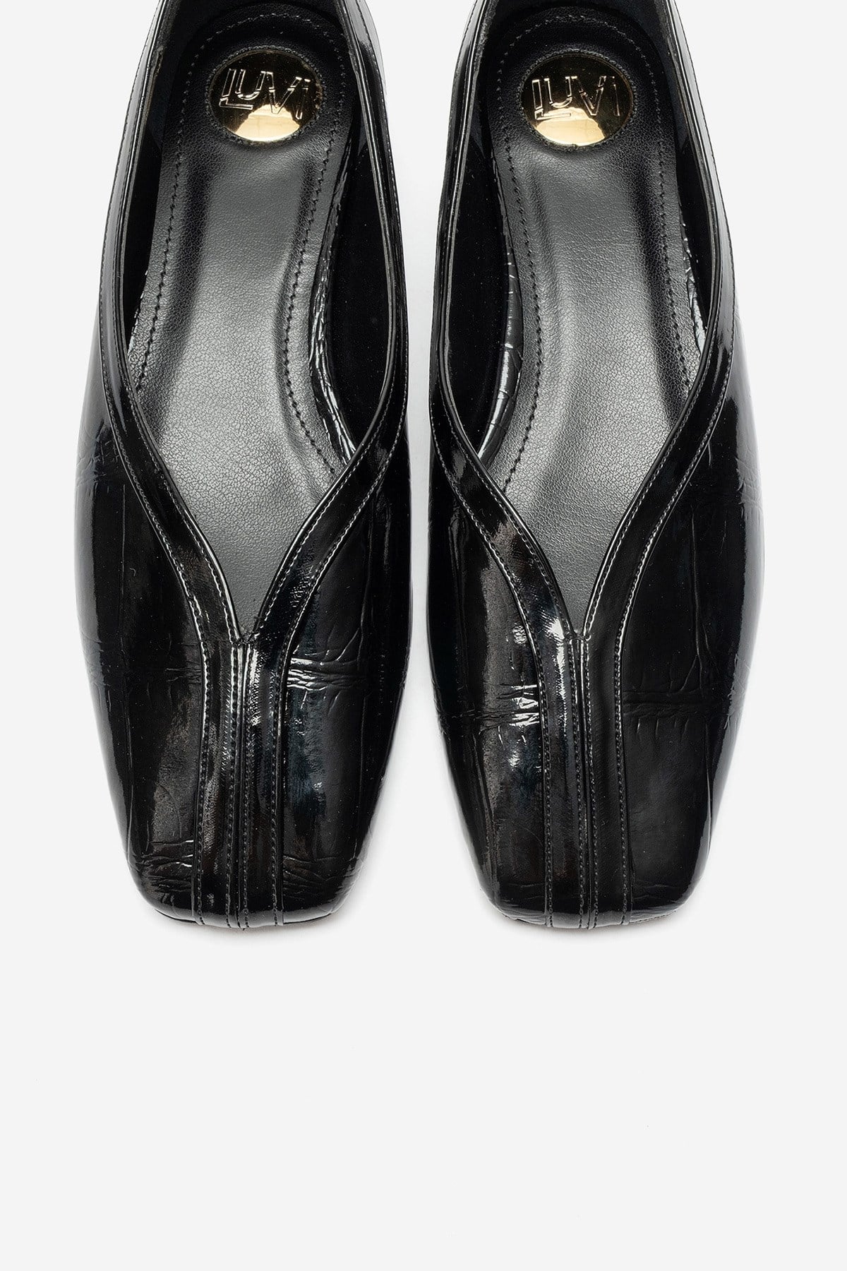 Helene – Black Printed Babet Flats