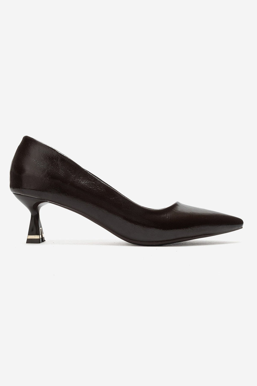 LAWTON Brown Pointed-Toe Stiletto Heels