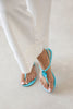 EMILIA Blue Rhinestone Toe-Post Jelly Sandals