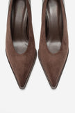 Meadow – Brown Suede-Look Stiletto Heels