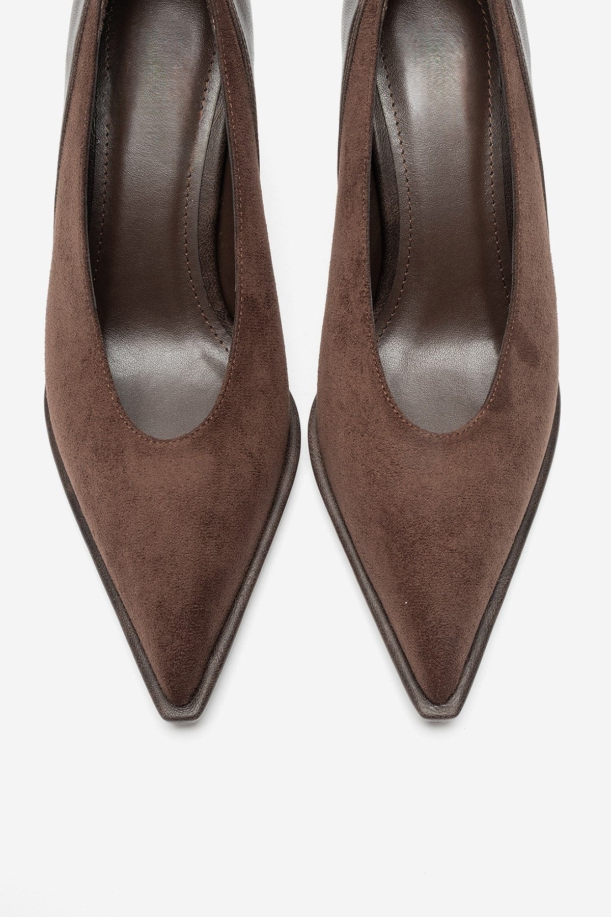 Meadow – Brown Suede-Look Stiletto Heels