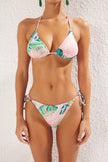 Tropical Patterned Triangle Regular Bikini Set