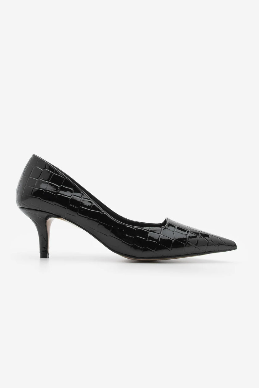 Women's Stiletto Heel Shoes Olfin - Black Croco