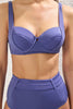 Blue Balconette Ribbed Regular Bikini Set