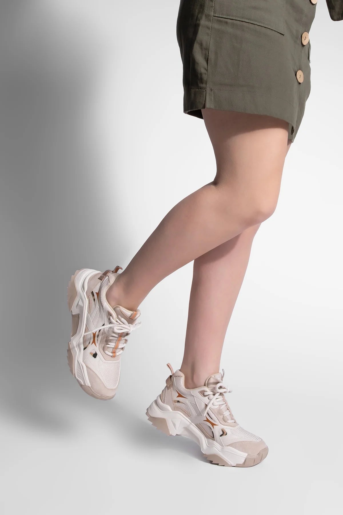 Women's Sneaker Sports Shoes Mizon - Beige