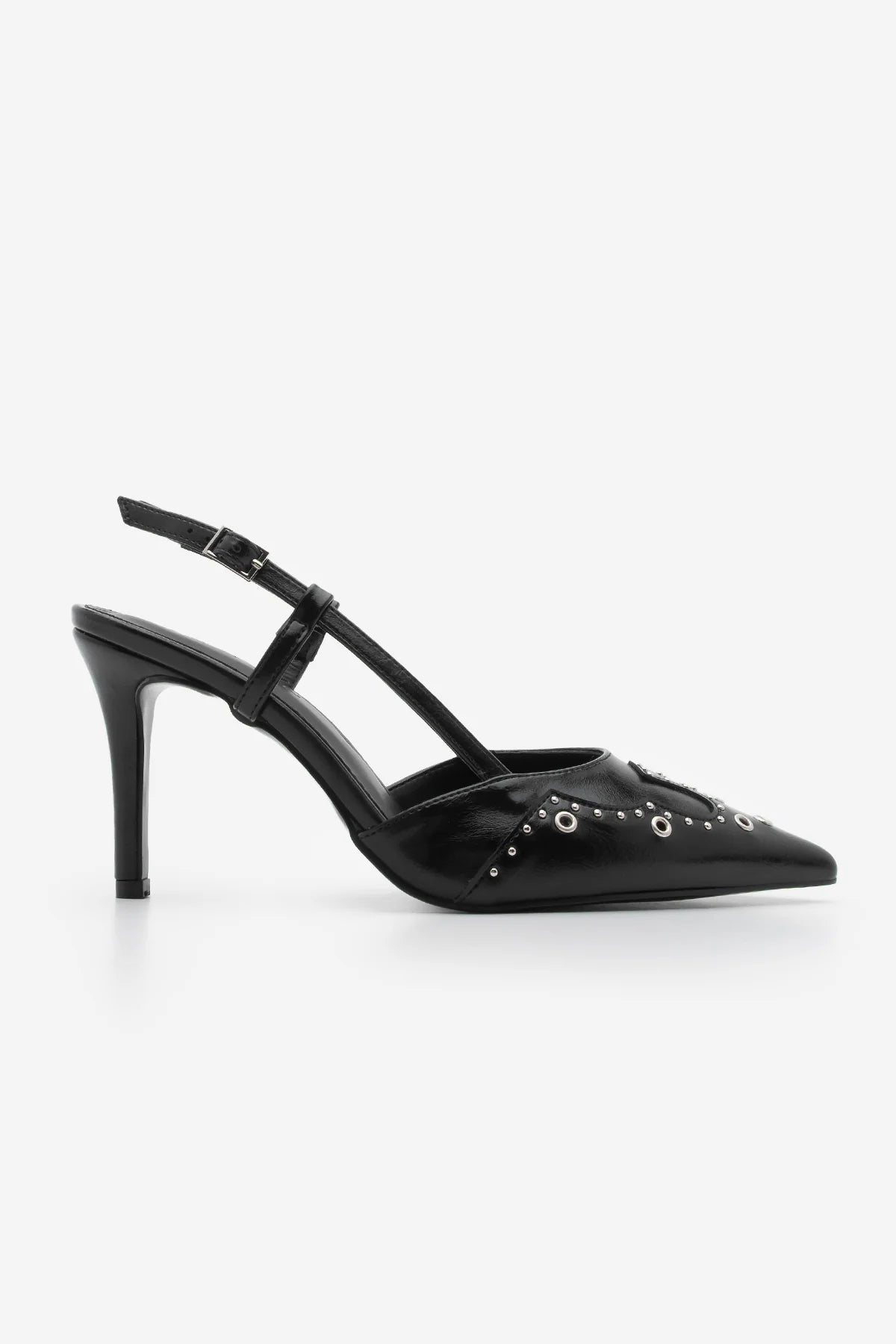 Women's Stiletto Trocque Heeled Shoes Darkon - Black