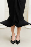 Women's Stiletto Trocque Heeled Shoes Darkon - Black